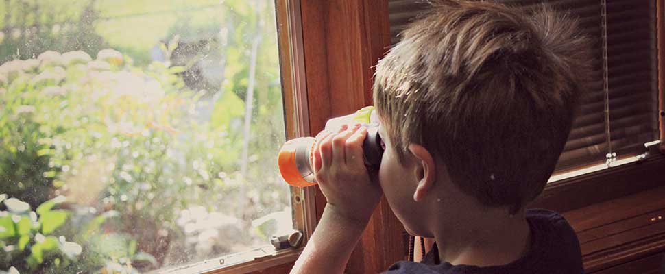 Child with Binoculars